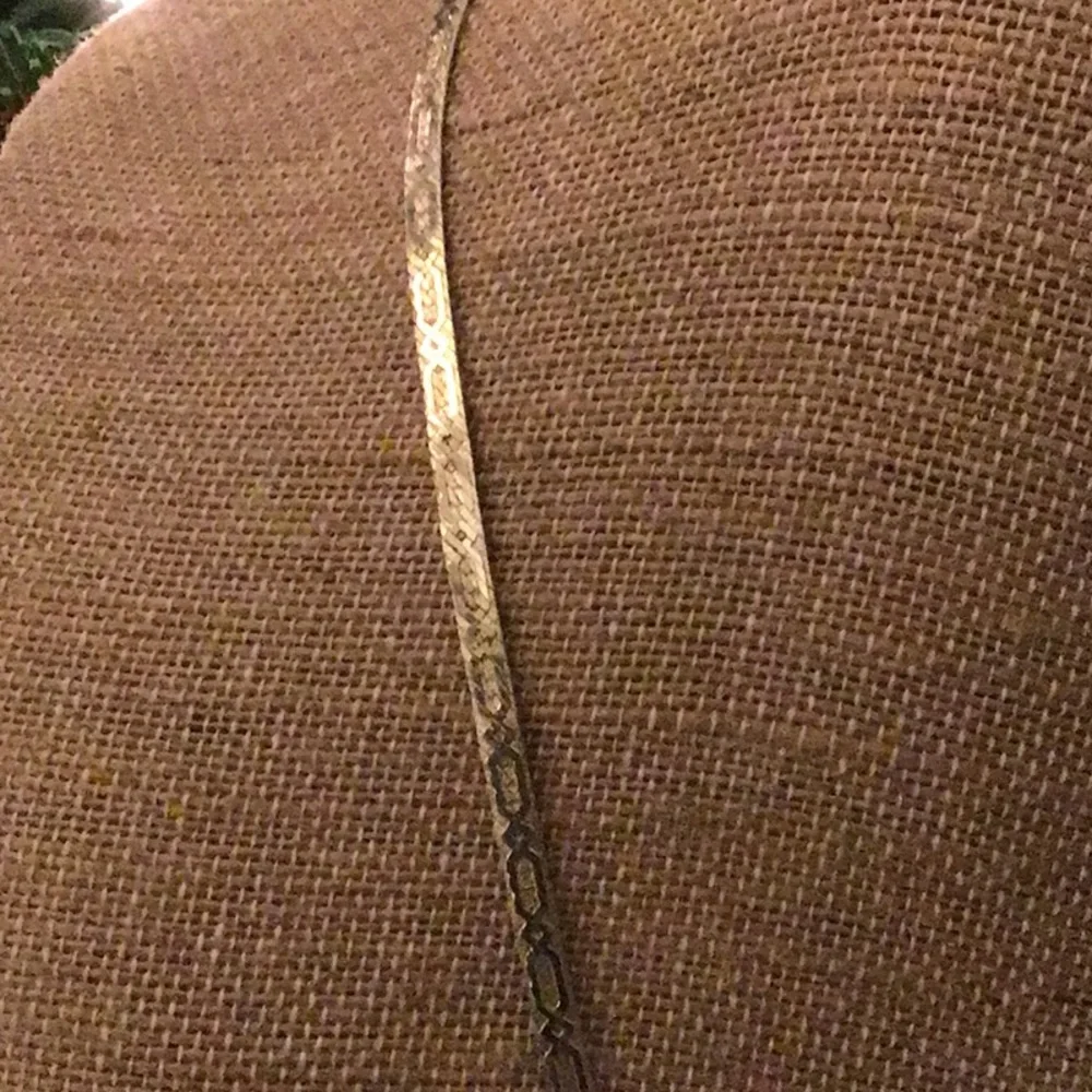 Italian 925 vintage gold colored chain necklace jewelry 30” - Picture 2 of 4